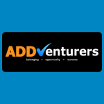 ADDventurers logo with “ADD” in orange and “venturers” in white, above the words “belonging • opportunity • success,” on a black background.