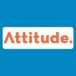 Attitude logo with orange text reading “Attitude.” on a white background.