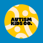 Autism Kids Co. logo with a yellow circle and bold capital black writing of Autism Kids Co. in the middle.