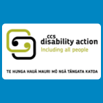 CCS Disability Action logo on a white background, with two interlocking rounded square shapes in olive green and black above the words “ccs disability action” in black lowercase text and the green tagline “Including all people.”