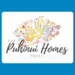 Puhinui Homes Trust logo with colourful handprints above the words “The Puhinui Homes Trust” on a white background.
