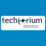 echtorium logo with blue and grey text reading “techtorium,” with smaller text underneath reading “New Zealand Institute of Information Technology,” on a white background.