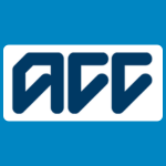 ACC logo with bold blue stylised letters reading “ACC” on a white background.