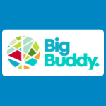 Big Buddy logo with a multicoloured geometric circle beside turquoise text reading “Big Buddy.”