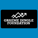 Graeme Dingle Foundation logo with a white mountain-like line graphic above white text reading “GRAEME DINGLE FOUNDATION” on a black background.