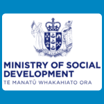 Ministry of Social Development logo with the New Zealand coat of arms above blue bilingual text reading “MINISTRY OF SOCIAL DEVELOPMENT TE MANATŪ WHAKAHIATO ORA” on a white background.