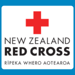 New Zealand Red Cross logo, featuring a large red cross above the words “NEW ZEALAND RED CROSS” in black and grey capital letters, with “Rīpeka Whero Aotearoa” underneath, on a white background.