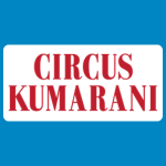 Circus Kumarani logo with the words “Circus Kumarani” in red serif lettering on white bckground.