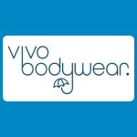 Vivo Bodywear logo with teal-blue text reading “VIVO bodywear” on a white background.