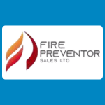 Logo for Fire Preventor Sales Ltd, with a red and orange flame-like curved icon on the left and grey text reading “Fire Preventor Sales Ltd” on a white background.